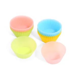 10pcs Silicone Mold 7cm Cake Cup Mold High Temperature Resistance Home Baking Tools