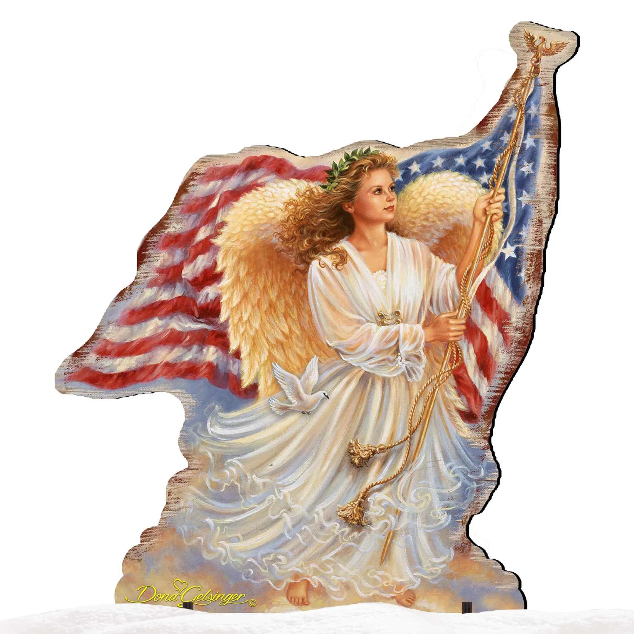 American Christmas Decor by D Gelsinger - Freedom Angel Holiday Outdoor Decor - 8461021F-0107