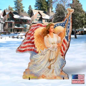 American Christmas Decor by D Gelsinger - Freedom Angel Holiday Outdoor Decor - 8461021F-0107