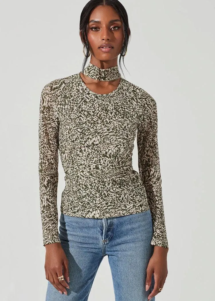 Astr The Label Zazie Mock Neck Top