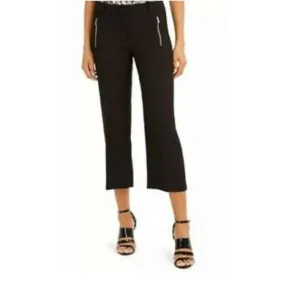 Calvin Klein Zipper Pocket Cropped Twill Pants Black