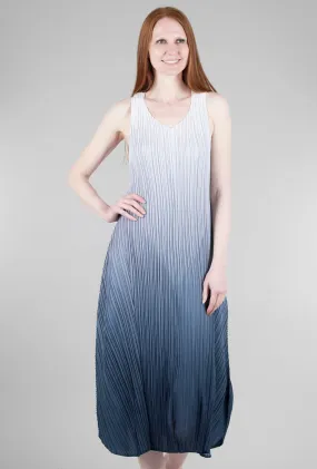 Long Estrella Dress, Marshmallow To Indigo