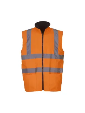 Men's High Vis Reversible Fleece Work Bodywarmer