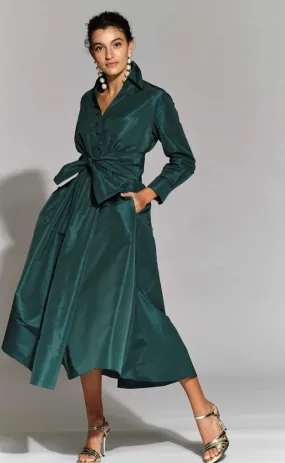 Moskada Ball Green A-line Belted Occasion Dress