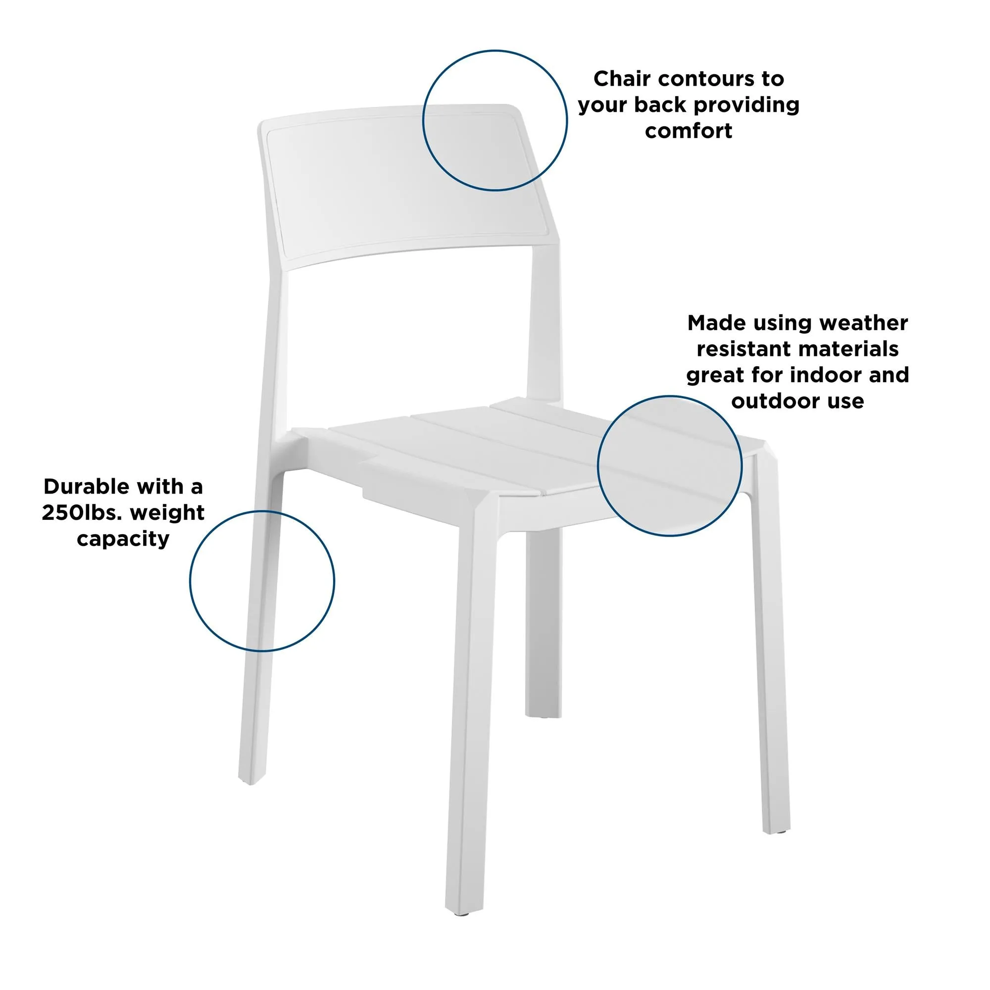 Novogratz Chandler Stacking Dining Chairs