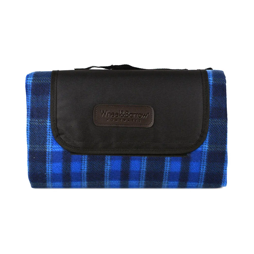 Picnic Blanket Blue Check 150x130cm