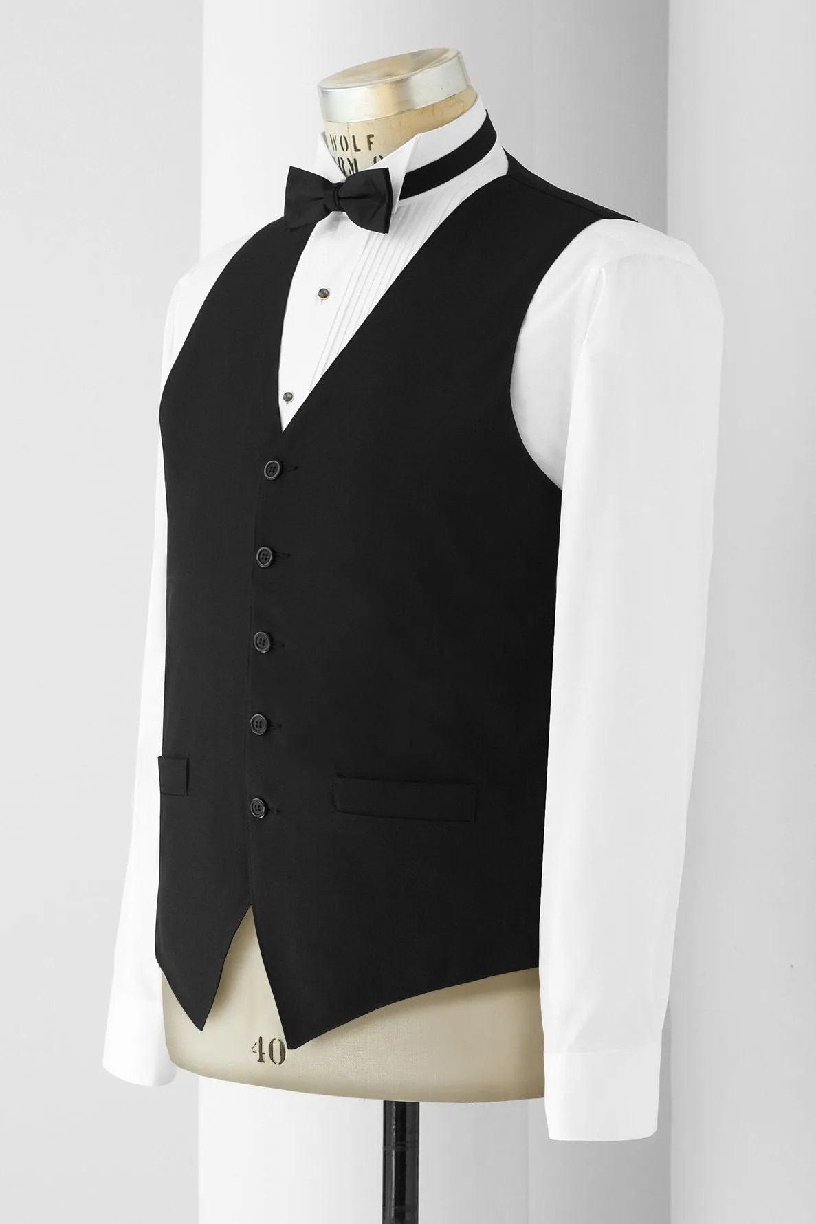 "Stuart" Men's Black Vest