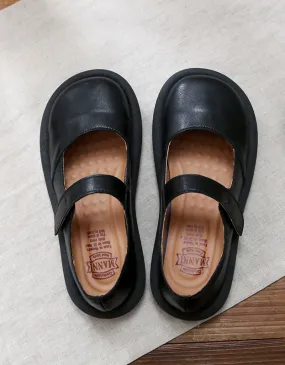 Wide Toe Box Velcro Comfy Retro Flat Shoes 41